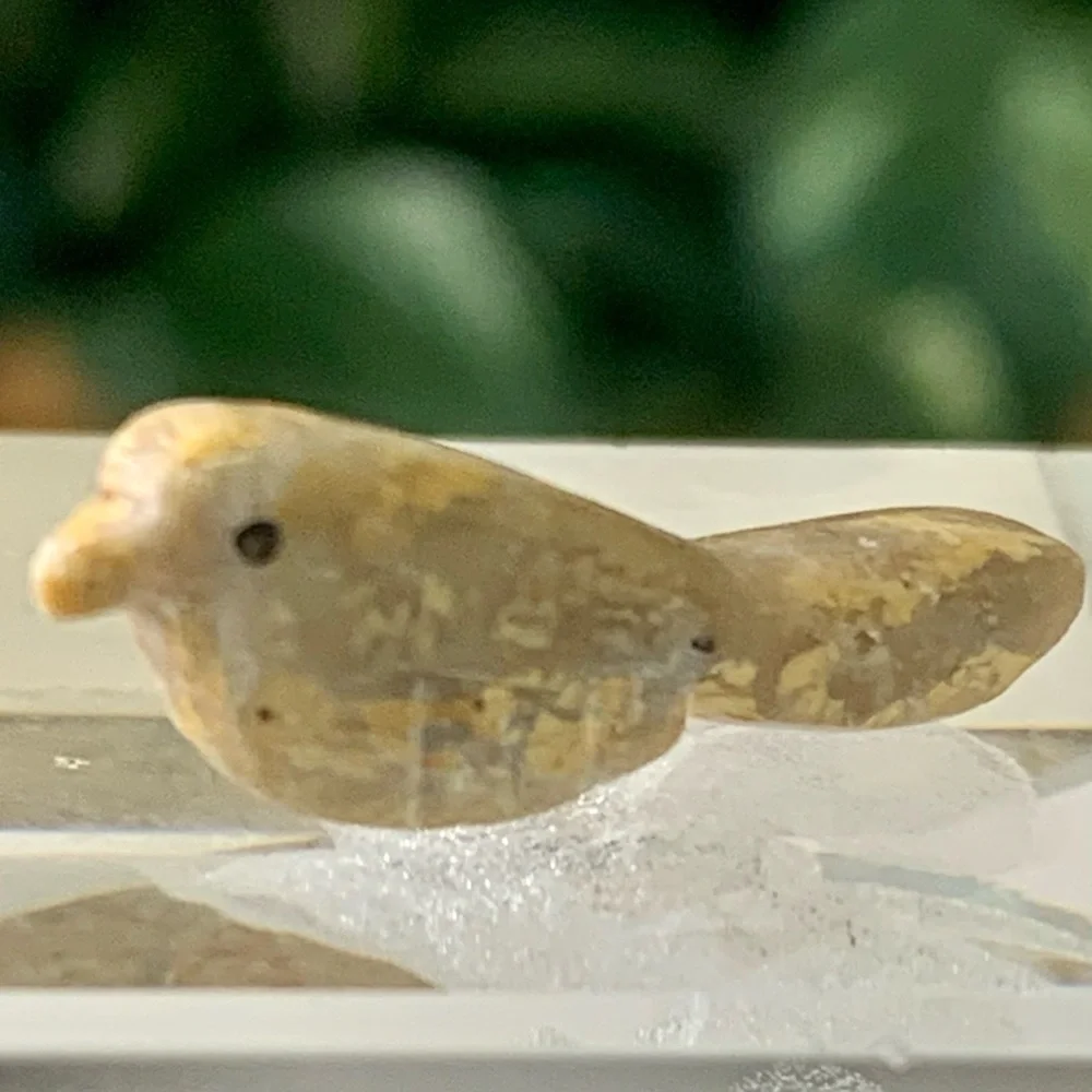 Vintage Native American Bird Fetish Bead Miniature Carved Stone Drilled Animal 1
